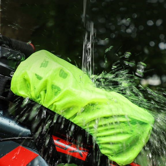 Moluckfu 2Pcs 7.3x4.3x1.2in Cloth Waterproof Bike Bag Rain Cover with Dustproof Function for Travelling