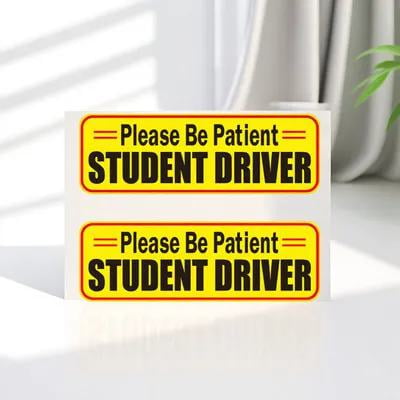 Moluckfu 2Pcs Premium Yellow Magnetic Car Signs Waterproof for New Driver Safety