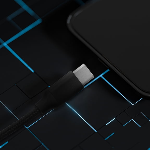 Moluckfu 2-Pack Black USB Type-C Charging and Data Cables for Fast Mobile Phone Charging and Syncing