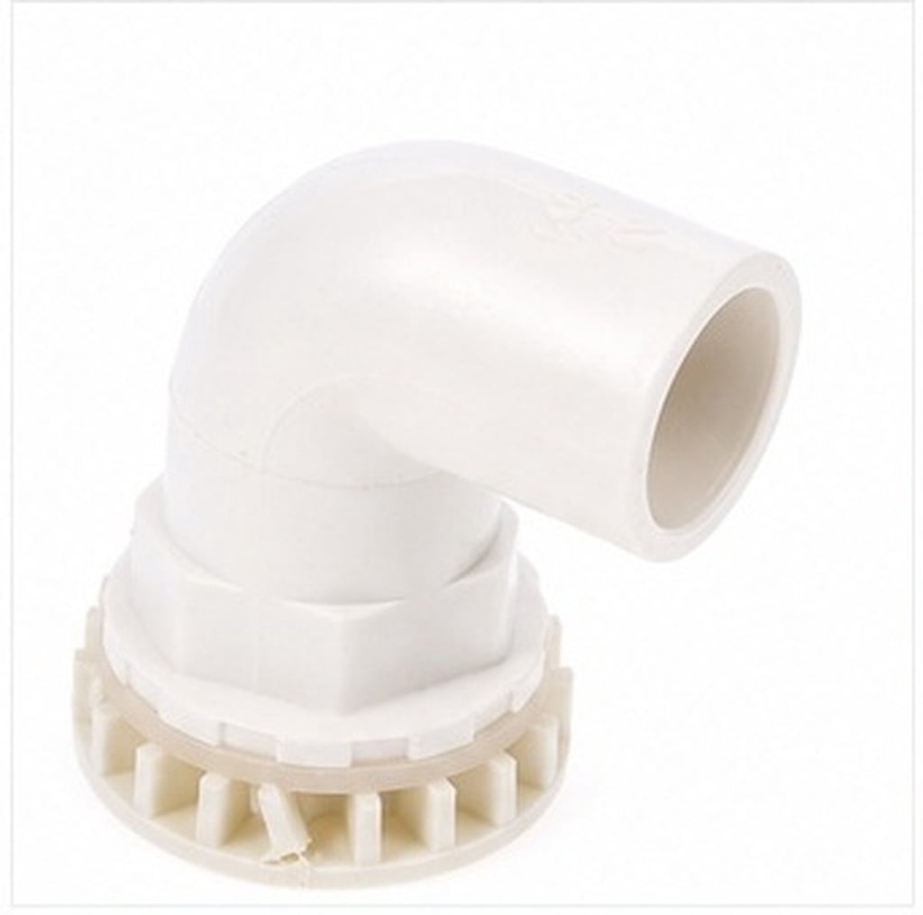 Moluckfu 2Pcs White PVC Aquarium Hose Joint Elbow Connector for Fish ...