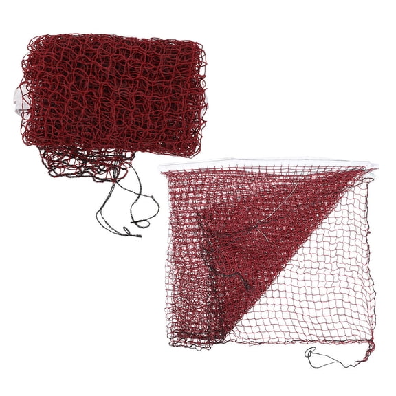 Moluckfu 2Pcs Red Outdoor Badminton Net Compact and Folding Net for Backyard Volleyball Use