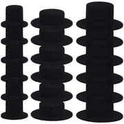 Moluckfu 30pcs Mini Craft Hats for Snowman Decorations, Flocking Material for Holiday Crafts and Celebrations