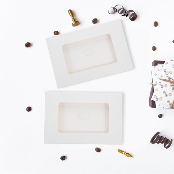 Moluckfu 30pcs Window Envelopes with Window Paper Storage Simple and Elegant for Personal Use