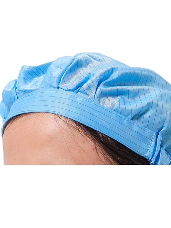 4 Pcs Anti Static Workshop Hat Polyester with Breathable Mesh Window