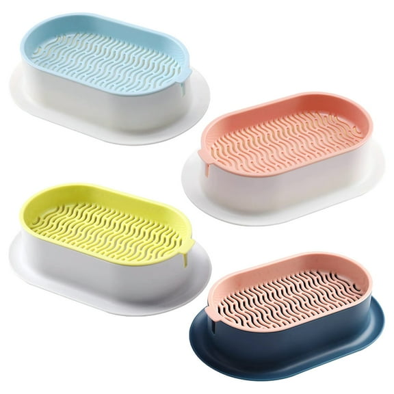 Moluckfu 4Pcs Cat Grass Growing Tray Soilless Container Plastic for Indoor Planting 18.9X12.3X4.5in