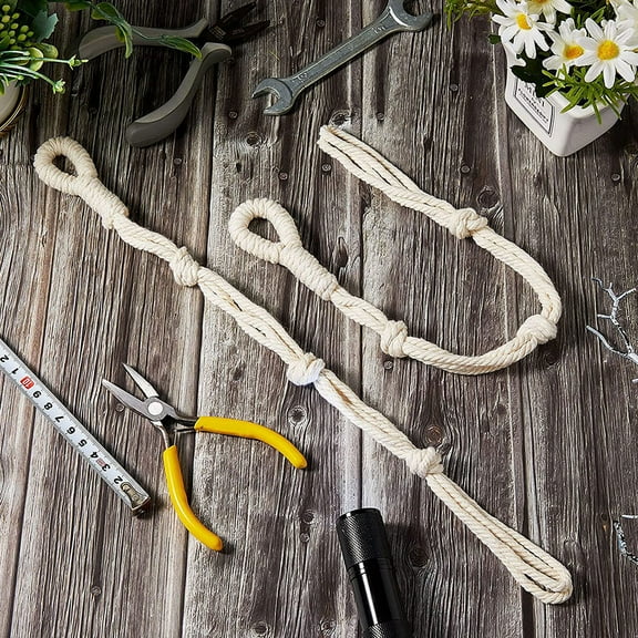 Moluckfu 4Pcs Extendable Hanging Flower Pot Ropes for Homeowners Gardeners Macrame Plant Hangers Indoor