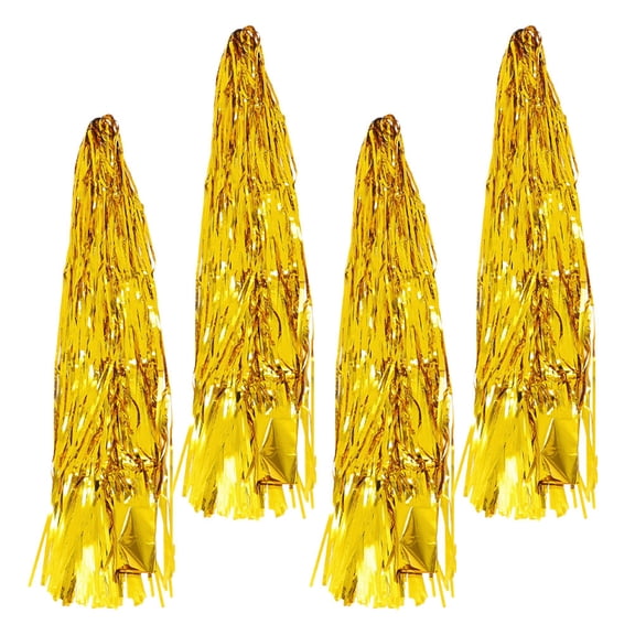 Moluckfu 4Pcs Party Backdrop Curtain in Plated Gold Foil for Festival and Birthday Party Decor