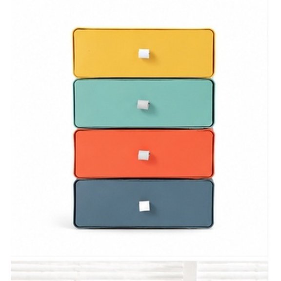 Moluckfu 4Pcs Plastic Sorting Box Multi Purpose Household Storage in Assorted Colors