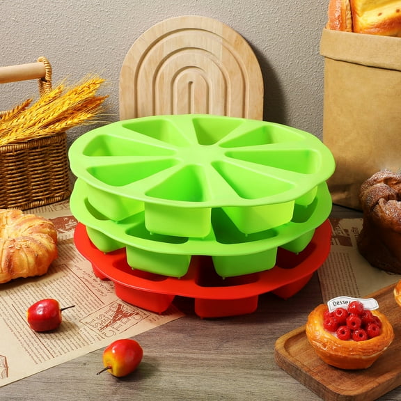 Moluckfu 4Pcs Small Molds Silicone Cake Mold Red for DIY Enthusiasts