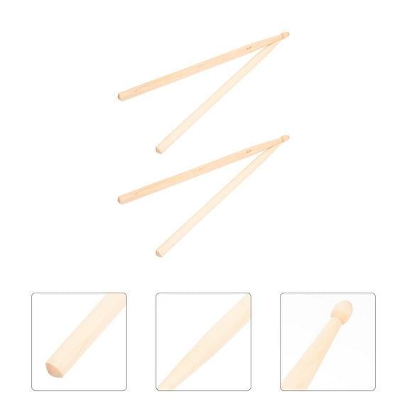 Moluckfu Universal Drumstick Wooden Drum Stick Maple 2 Pairs