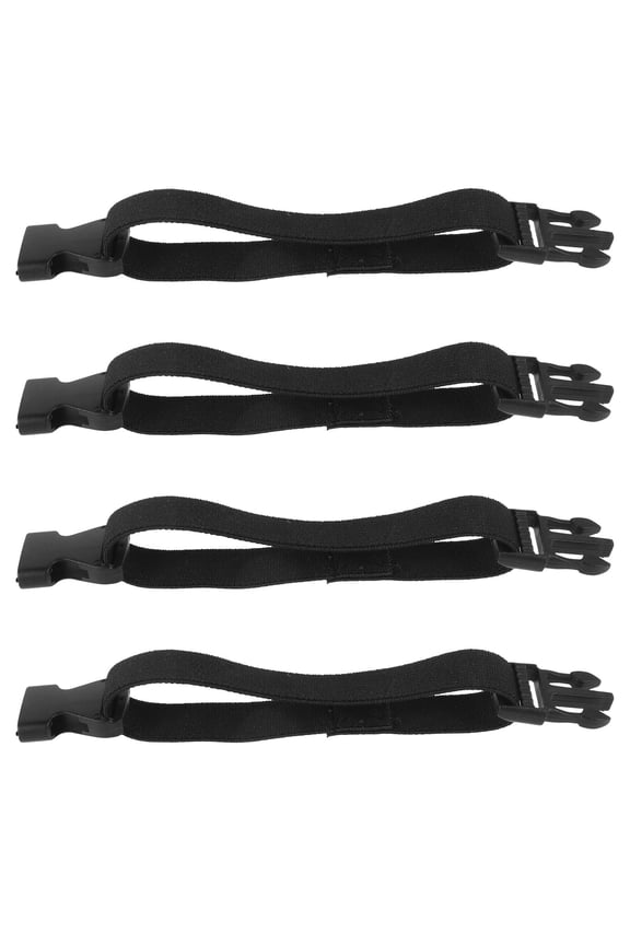 4pcs Hiking Bag Belt Plastic Black for Backpack Accessory