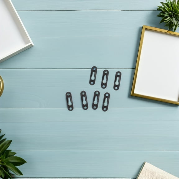 Moluckfu Black Metal Picture Hangers, Hidden Mounting for Secure Display, 50Pcs