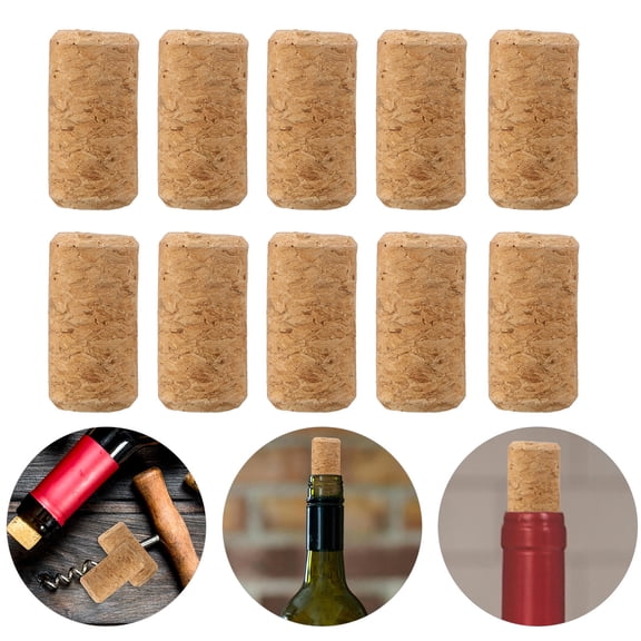 Moluckfu 50Pcs Cork Stoppers For Wine Bottles Brown Round Sealing For Clubs