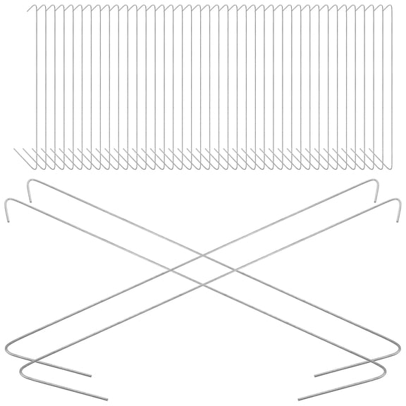 Moluckfu 50Pcs Fruit Tree Limb Spreader for Tree Branch Trainer Galvanized Steel Wire Silver 11.79X1.65X0.83in