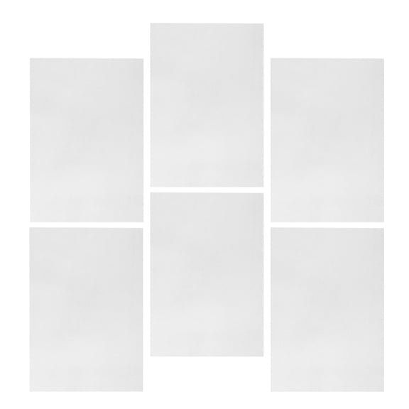 Moluckfu 6Pcs Heat Shrinkable Sheets for DIY Heat Shrink Sheets White Translucent