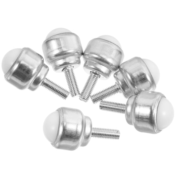 Moluckfu 6pcs Castor Wheels with Carbon Steel Bearings Stability Silver Ball Casters for Various Settings