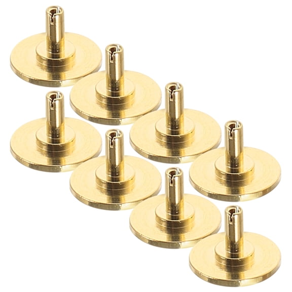 Moluckfu 8Pcs Simple Structure Second Caps Clock Movement Parts Golden for Home Repair Projects