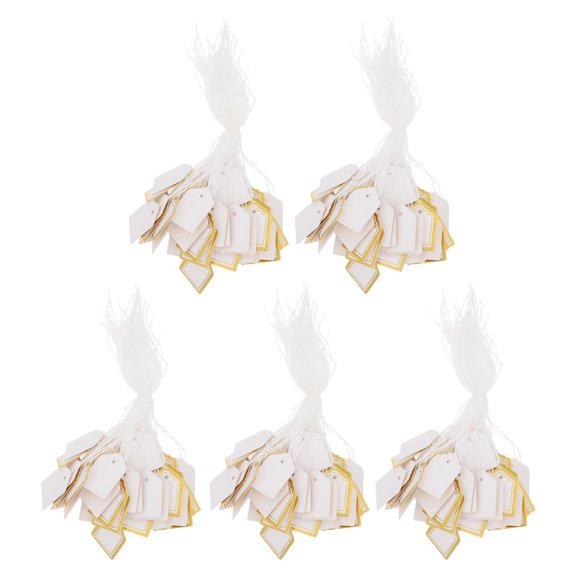 Moluckfu Blank Retail String Tags, 500-Piece Set for Clothing, Ornaments and Craft Projects