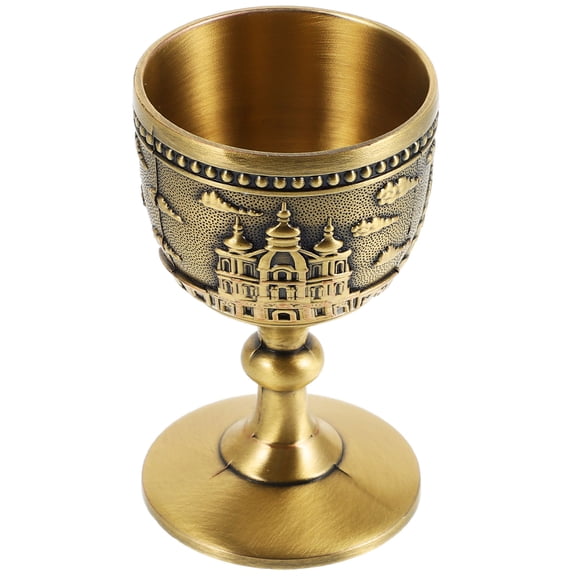 Moluckfu Copper Alloy Wine Cup Chalice Serving Liquor for Formal Celebrations 1Set