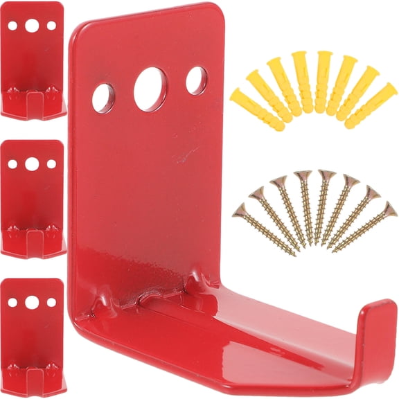 Moluckfu Fire Extinguisher Mounting Brackets Red Plastic for Factory Use