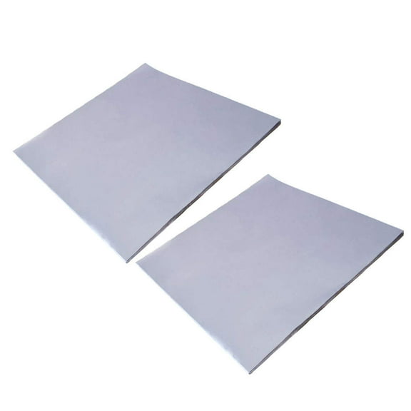 Moluckfu Foil Baking Paper 50 Sheets Tinfoil for Baking and Frying Silver