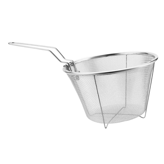 Moluckfu Fry Basket Stainless Steel Round Mesh for Home Cooks Cooking Tool 1Pack