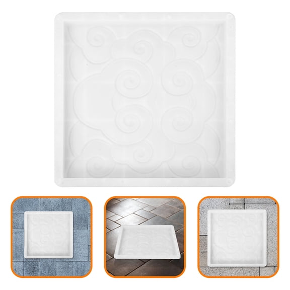 Moluckfu Garden Concrete Mold Concrete Making Mold Pathway Step For Lawn Stepping Stone Maker Unique Pattern Design