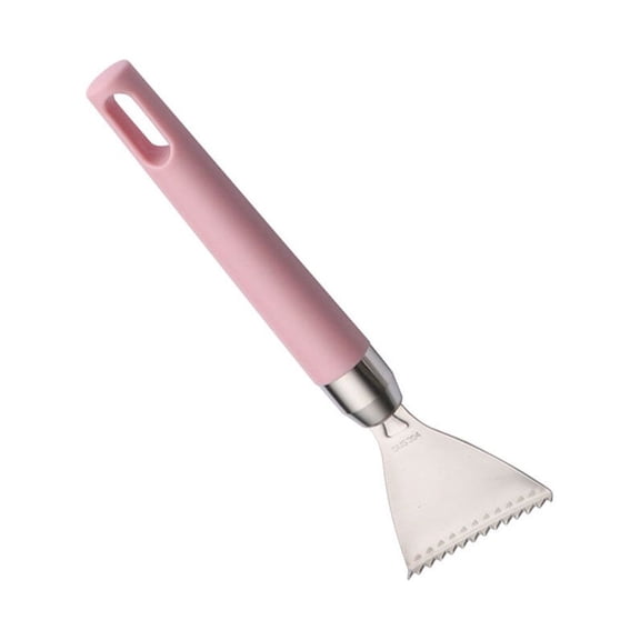 Moluckfu Home Fish 1Set Pink Square Stainless Steel Abs Ergonomic Grip For Daily Use