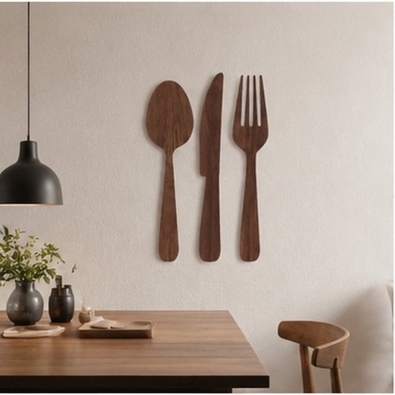 Moluckfu Large Wooden Spoon Wall Decor 1 Set Basswood Home Decor Rustic Kitchen Decor Living Room