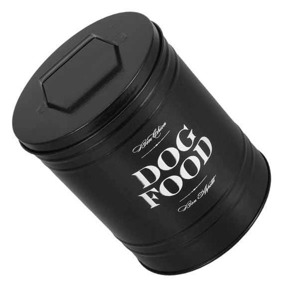 Moluckfu Metal Dog Food Storage Bin with Airtight Seal and Easy Access Black Finish