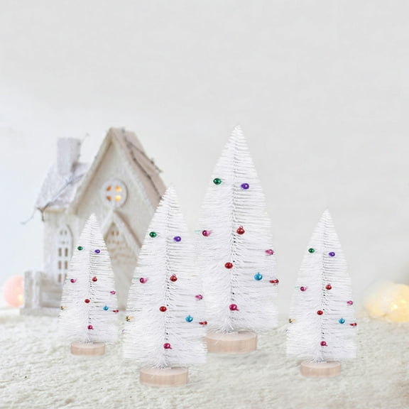 Moluckfu Dining Room Mini Christmas Tree White Iron 1Pcs 8x8x8.3in