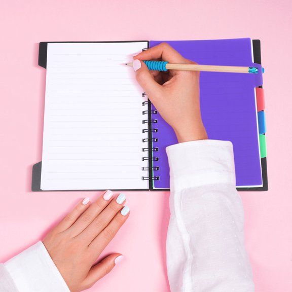 Moluckfu Multipurpose Black Diary Notepad for Daily Use with Lightweight Design and Synthetic Material 7x9 Inches