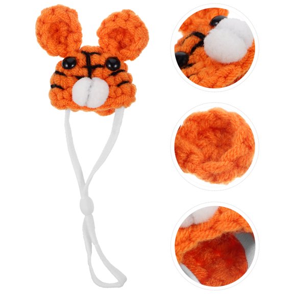 Moluckfu Hamster Hat Orange Acrylic Lightweight Adjustable Pet Photo Prop