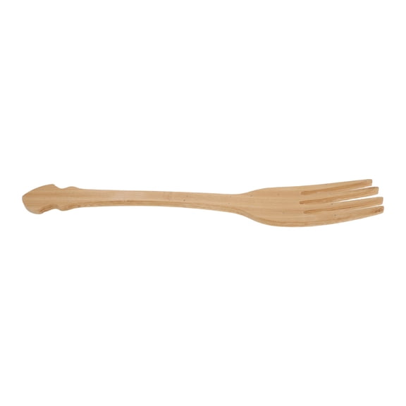 Moluckfu Oversized Wooden Serving Fork 20 Inch Jumbo Fork Prop for Party Photos and Cosplay Fun