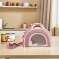 Moluckfu Portable Pet Carrier Bag Pink Breathable Small Animal Carrier ...