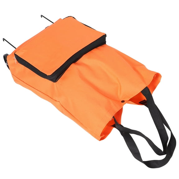 Moluckfu Portable Shopping Cart with Wheels Folding Grocery Bag Hand Trolley 1 Set