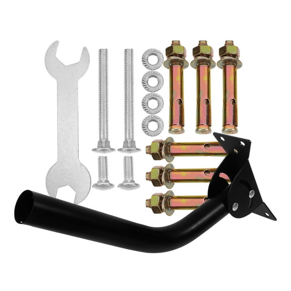Moluckfu Replaceable Antenna Mount 1 Set Safety Assurance Iron Rv Pole Mount Bracket for Roof Installation