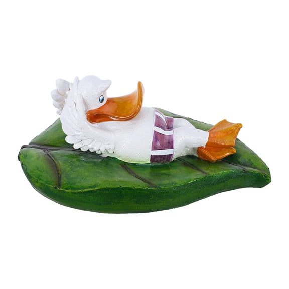Moluckfu Resin Floating Duck Decoration for Pond Outdoor Garden Water Feature Ornament