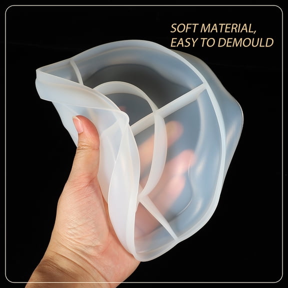 Moluckfu Silicone Cloud Tray Mold for DIY Crafts, White Flexible Epoxy Casting