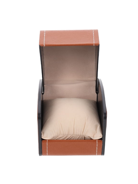 Single Watch Storage Case Brown Pu Display Box for Jewelry and Watch