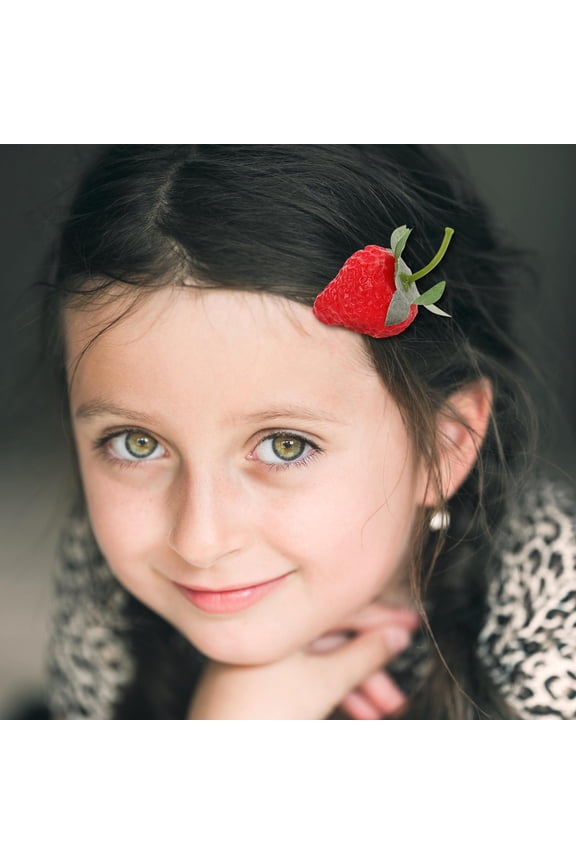 Strawberry Hair Clip Cute Decorative Plastic 1Pack