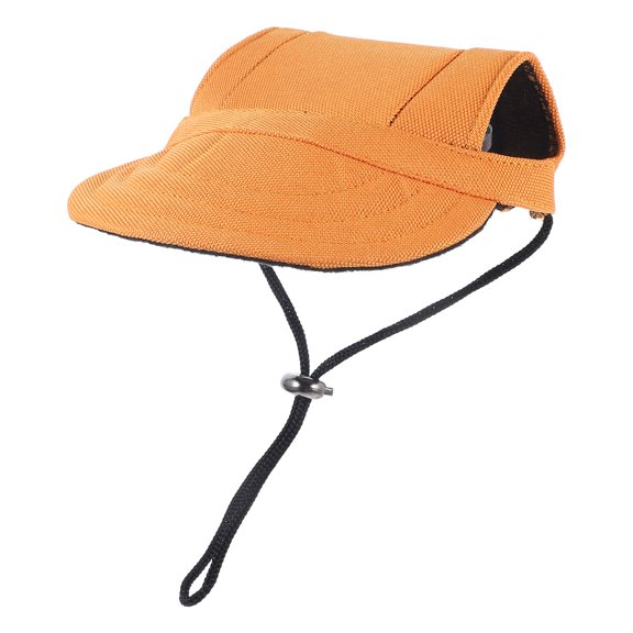 Moluckfu Stylish Orange Canvas Dog Baseball Hat Perfect for Pet Outdoor Decoration