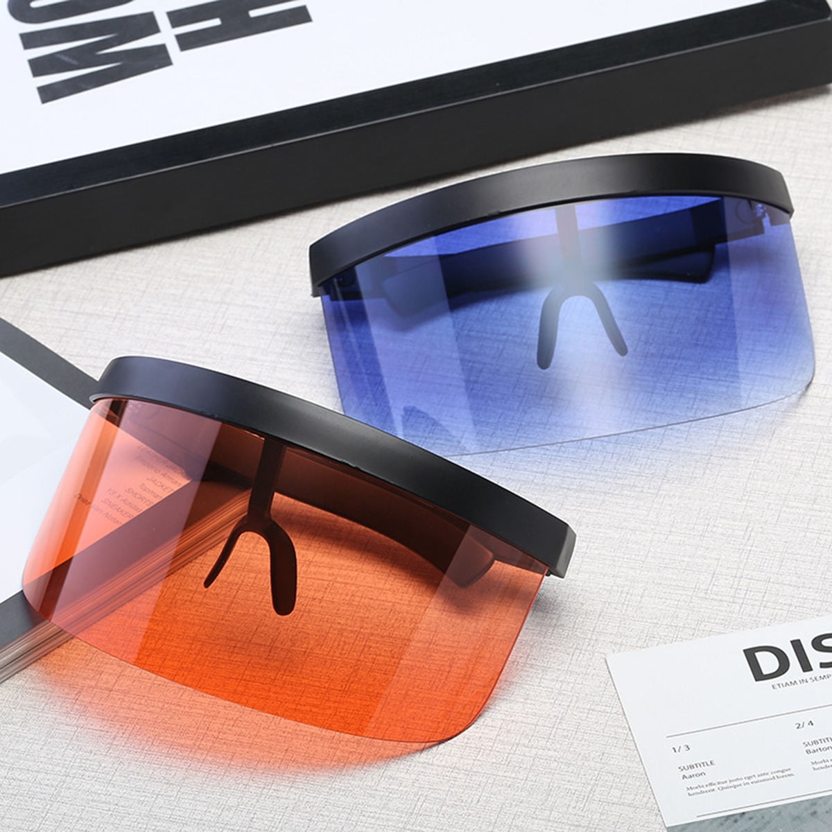Moluckfu Sun Visor Sunglasses with Portable Uv Blocking and Chic Design ...