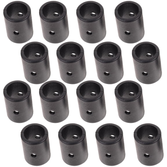 Moluckfu Table Football Pole Cap 16Pcs Black PVC Standard Design Replace Lost Or Worn Plugs For Indoor Use