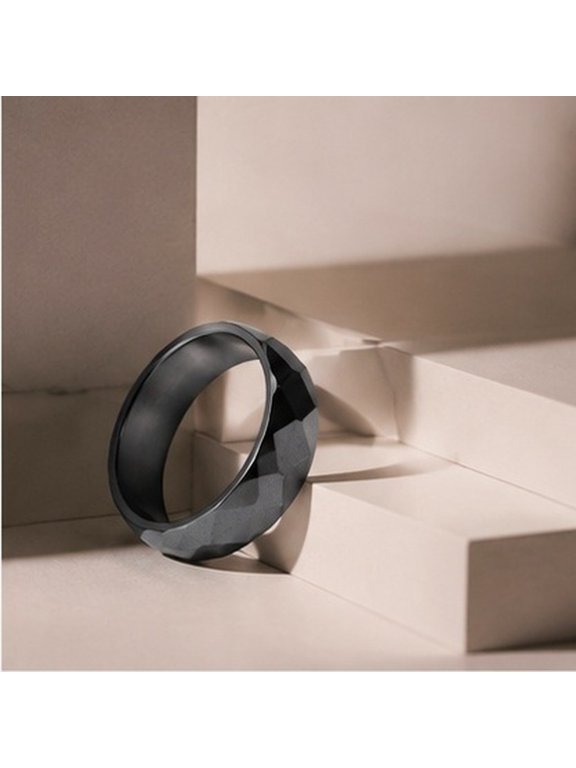 Unique Multi-Facet Meteorite Band, Fashion for Men and Women, Comfortable Fit