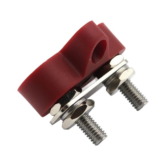 Moluckfu Vehicle Red Car Terminal Power Distribution Block with Heavy Duty Cable Termination