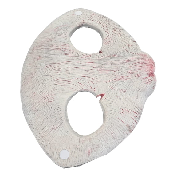 Moluckfu White Animal Face Mask with 3D Features for Mardi Gras Masquerade and Cosplay