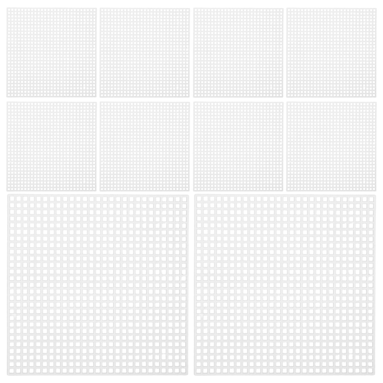 Moluckfu White Plastic Eye Mesh Sheets for Embroidery and Cosplay ...