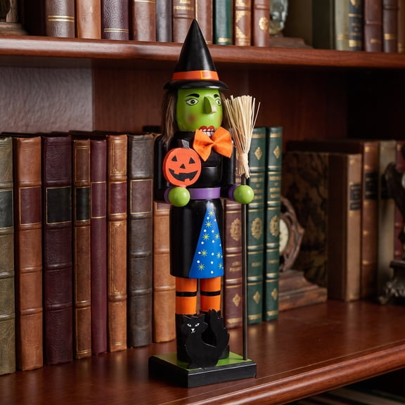 Moluckfu Wooden Nutcracker Jack-o-lantern Nutcracker Figurine