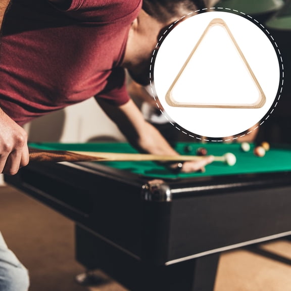 Moluckfu Wooden Triangle Rack Natural Color 9- Pool Triangle Frame